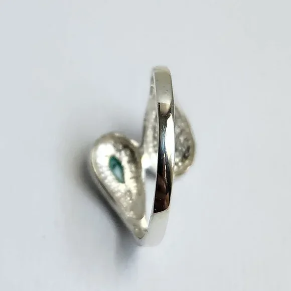 1990's Signed 925 Silver Classic Turquoise & Marcasite Ring Size 7 - Picture 11 of 12